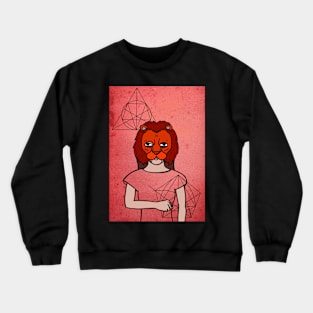 Artistic Digital Collectible - Character with FemaleMask, AnimalEye Color, and DarkSkin on TeePublic Crewneck Sweatshirt